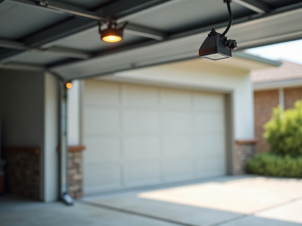 What It Means When Your Garage Door Won't Close at Night — And When to Call a Pro Misaligned garage door safety sensor on a residential track, a common reason homeowners need same day garage door repair after the door refuses to close