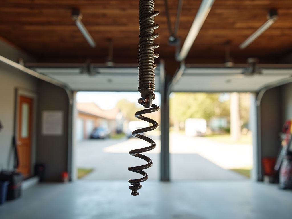 This Happens When Your Garage Door Feels Unusually Heavy — And Most People Ignore It Close-up of a broken torsion spring above a residential garage door — a common cause requiring garage door repair scottsdale service