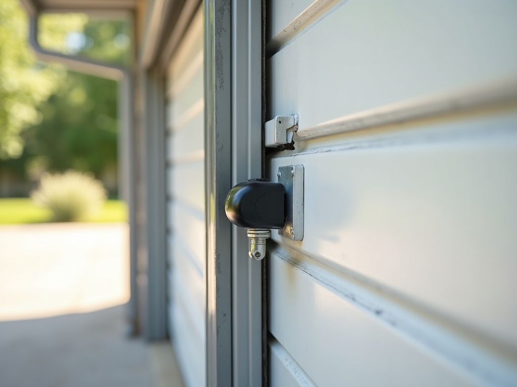 What Most Homeowners Miss About a Garage Door That Opens Then Reverses — And How to Stop It A safety sensor attached to the bottom of a garage door track, a common cause of reversal issues diagnosed during same day garage door repair visits