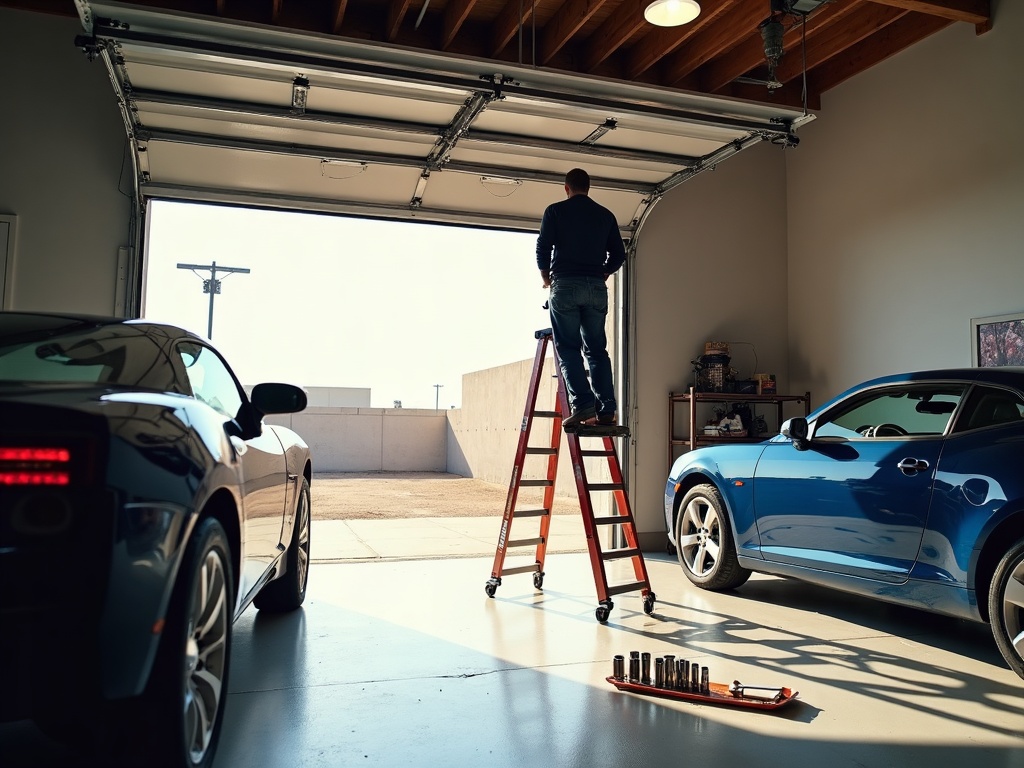 A garage door repair service call inside a WestWing Mountain area home in Peoria, AZ