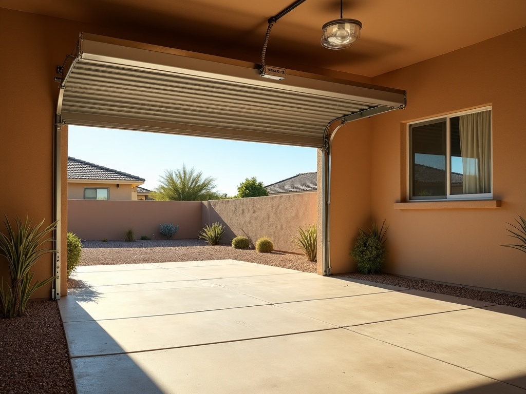 A garage door repair Sun City West technician completing a spring repair on a single-family home in the Corte Bella area of Sun City West AZ