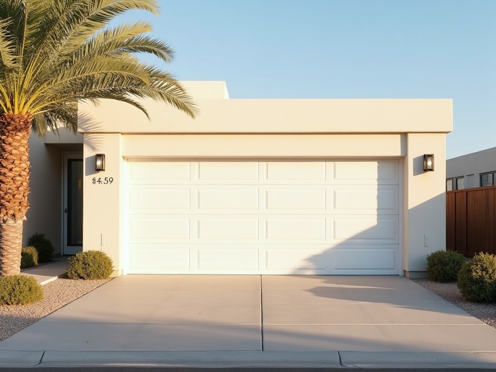 New garage door installation service completed on a residential home near the Maricopa Lake Park area of Youngtown Arizona