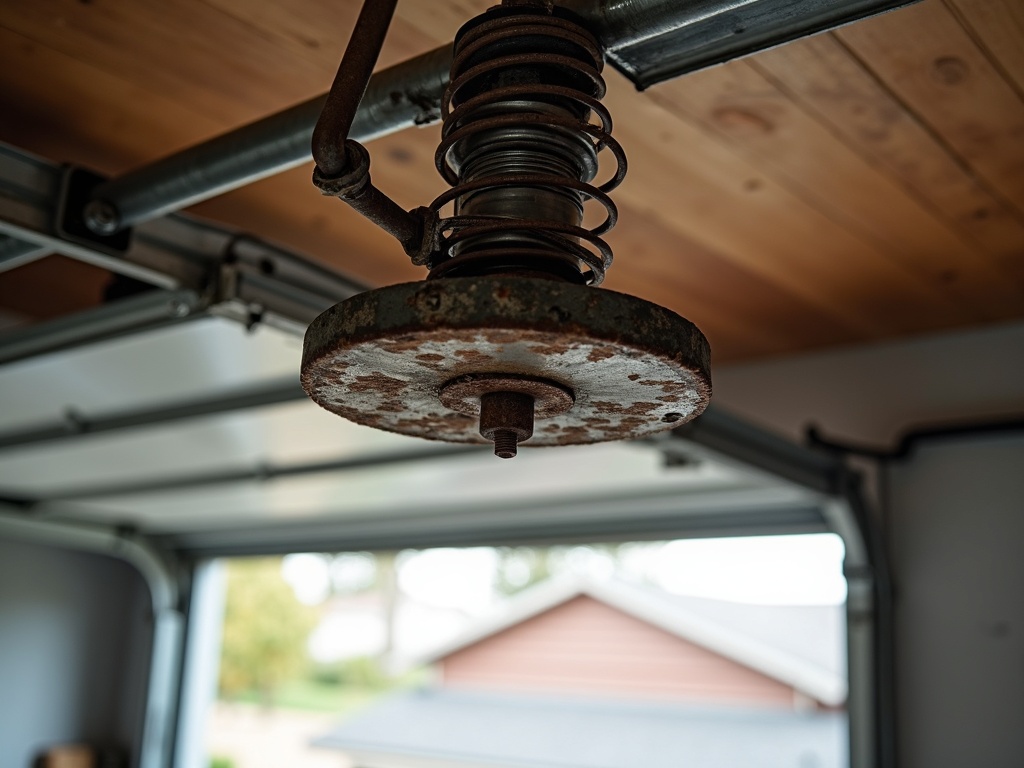 What Most Homeowners Miss About Their Garage Door Before It Fails Completely A garage door technician performing same day garage door repair on a torsion spring above a residential steel panel door in a sunny Arizona neighborhood.