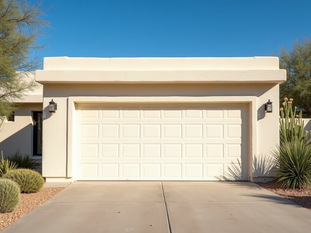 Xtreme Garage Door Repair A beautifully restored garage door after a professional xtreme garage door repair, showing smooth panels and new hardware on a Phoenix metro home.