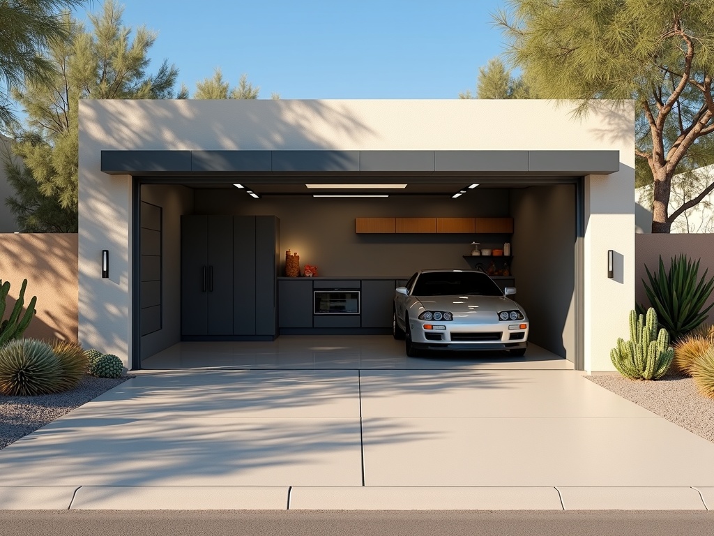 DURA-LIFT Garage Door Repair A modern two-car garage door operating smoothly after a completed DURA-LIFT Garage Door Repair on a Phoenix area home.