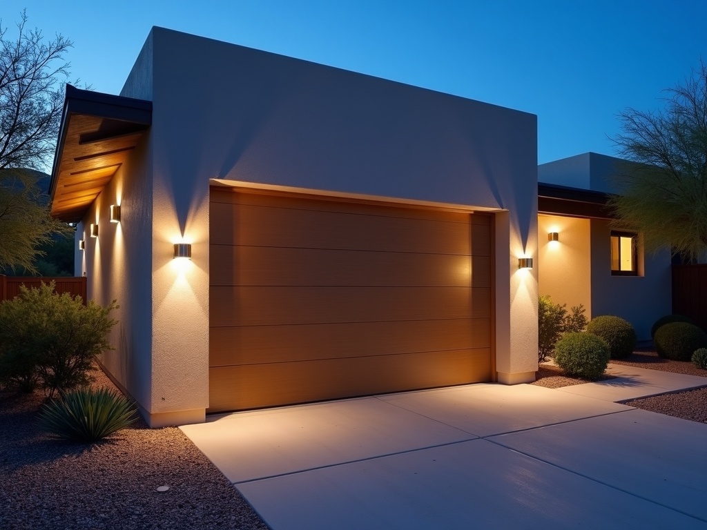 Haas Garage Door Repair A beautifully maintained Haas garage door on an upscale Phoenix metro home after a professional repair and tune-up service