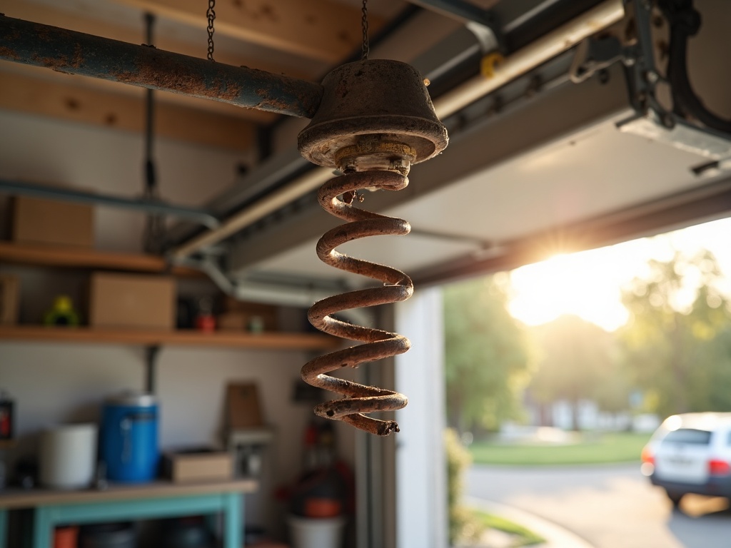 What Most Homeowners Miss About Their Garage Door Moving Unevenly — And What to Do Next A technician performing a garage door spring repair adjustment on a residential garage door in a sunny Scottsdale neighborhood