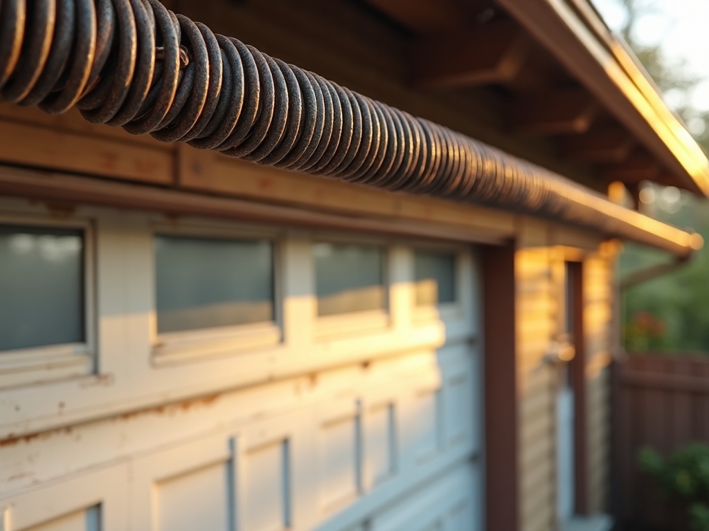 A sun-baked residential garage door in Scottsdale showing the harsh afternoon heat conditions that commonly trigger the need for same day garage door repair.