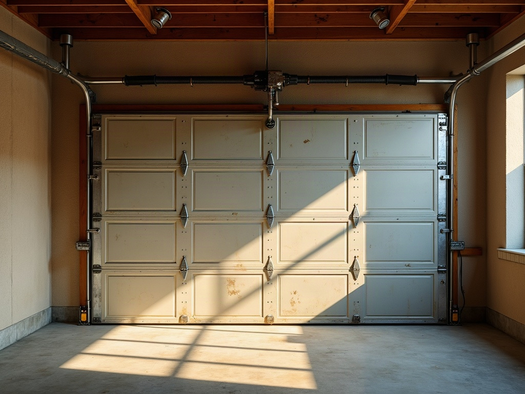 A residential garage door on a hot Scottsdale day illustrating the need for garage door repair near me in the Phoenix metro summer heat